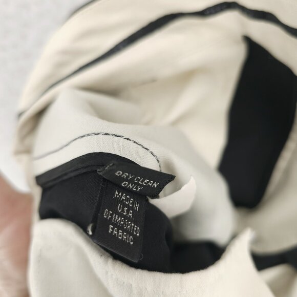 MARC JACOBS Black Pants 100% Cotton High Rise Cuffed Straight/Wide Leg Size 2 - Picture 8 of 8